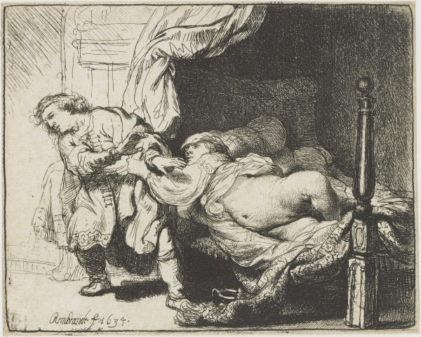 Joseph and Potiphars wife by Rembrandt